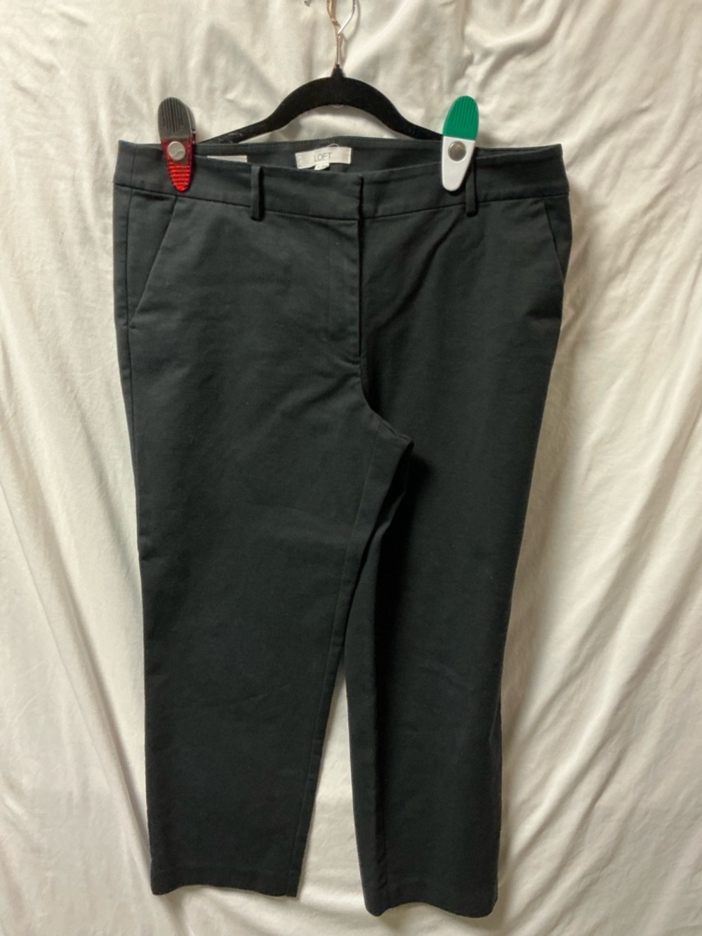 LOFT Black Women's Straight-Leg Trousers